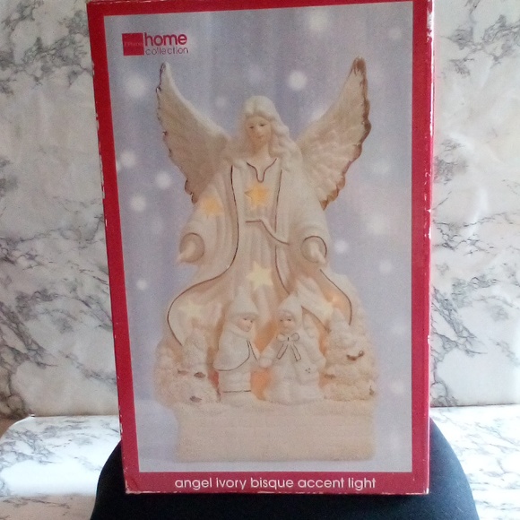 Vintage 1990 Home Collection Angel Ivory Bisque Accent Light, Never Used - Picture 5 of 5